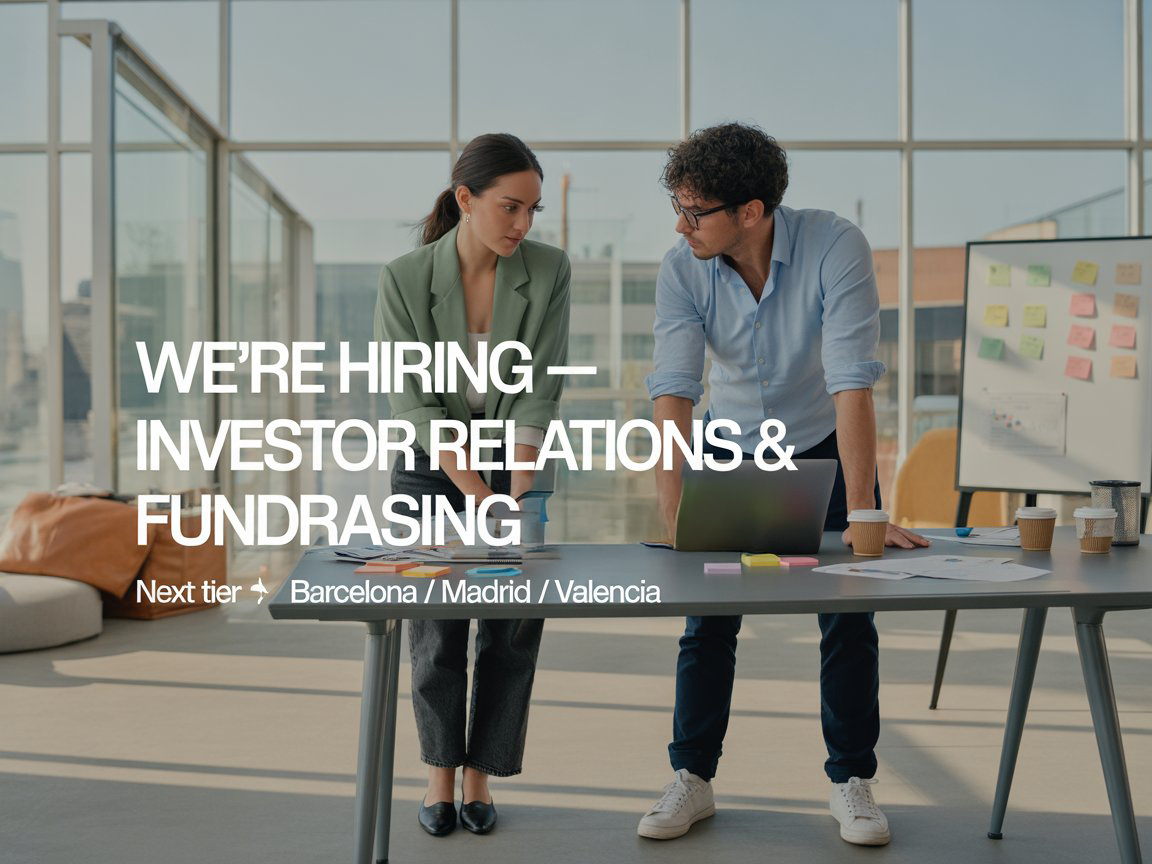 Next Tier is hiring an Investor Relations & Fundraising professional